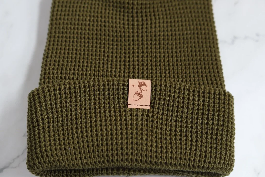Avocado Waffle Knit Beanie image 2