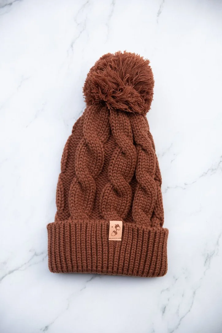 Cinnamon Pom Beanie