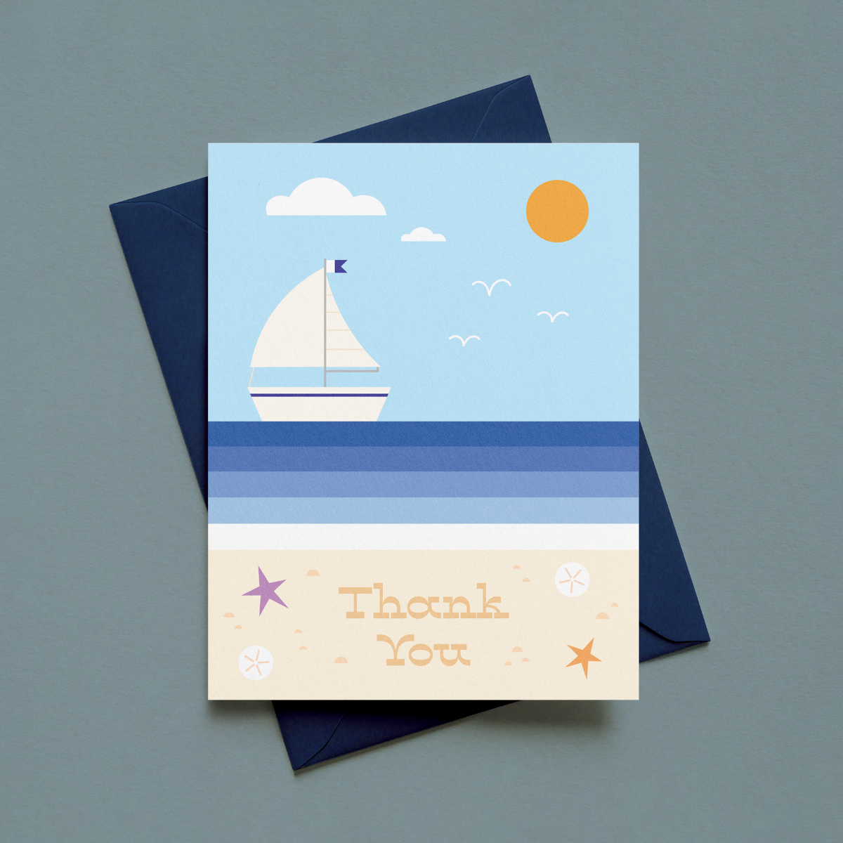 Sail Boat Thank You Card