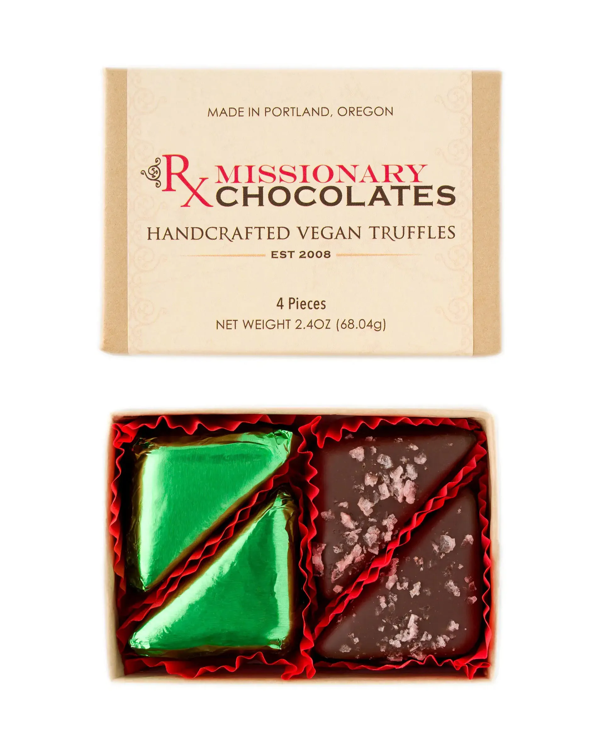 4 piece Custom Flavors Truffle Box image 1