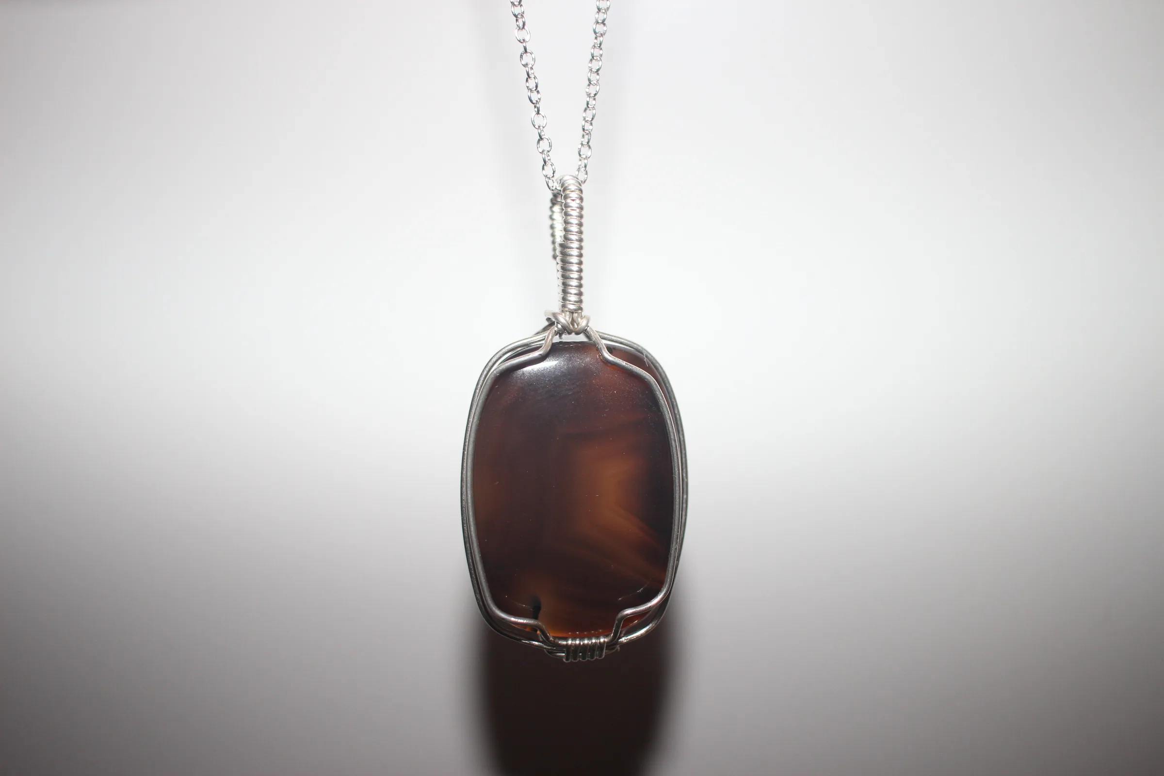 Montana Agate Necklace Argentium Sterling Silver image 2