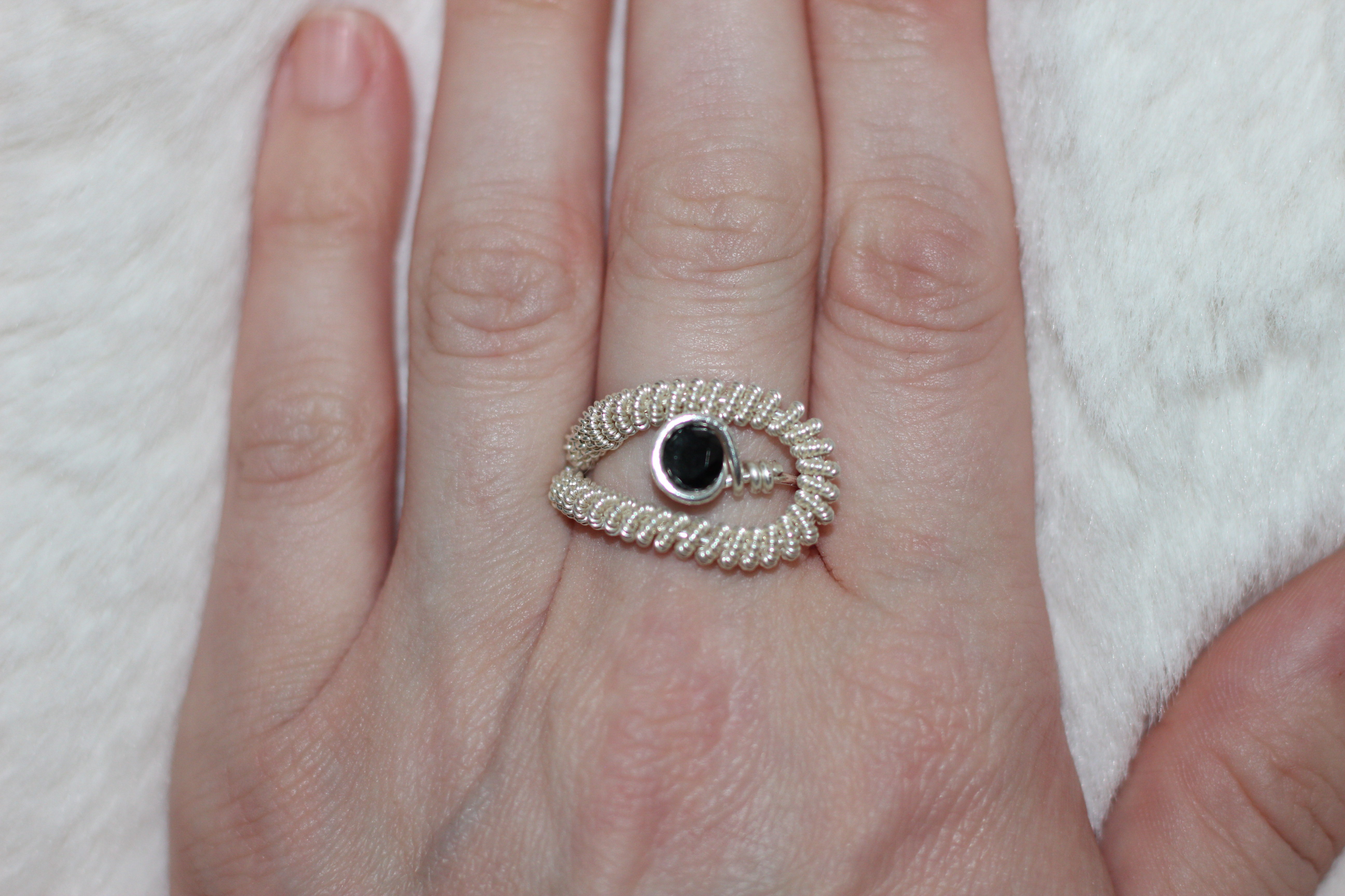 Cubic Zirconia Ring Silver Filled image 2