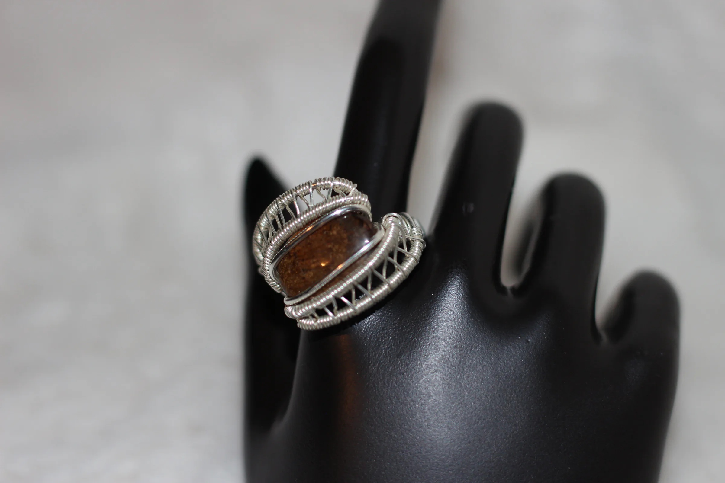 Bronzite Ring Silver Filled image 2