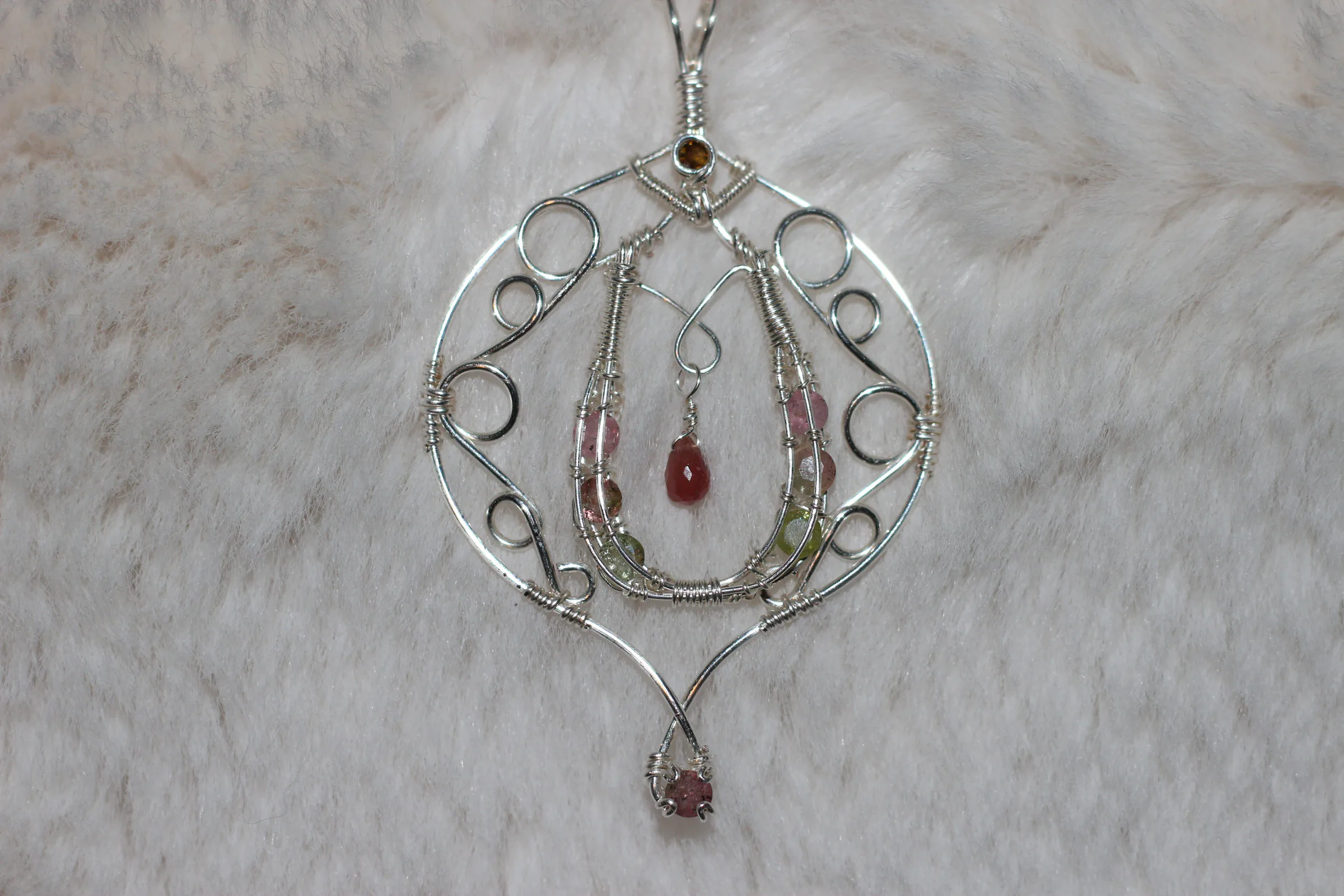 Tourmaline Necklace Silver Filled image 2