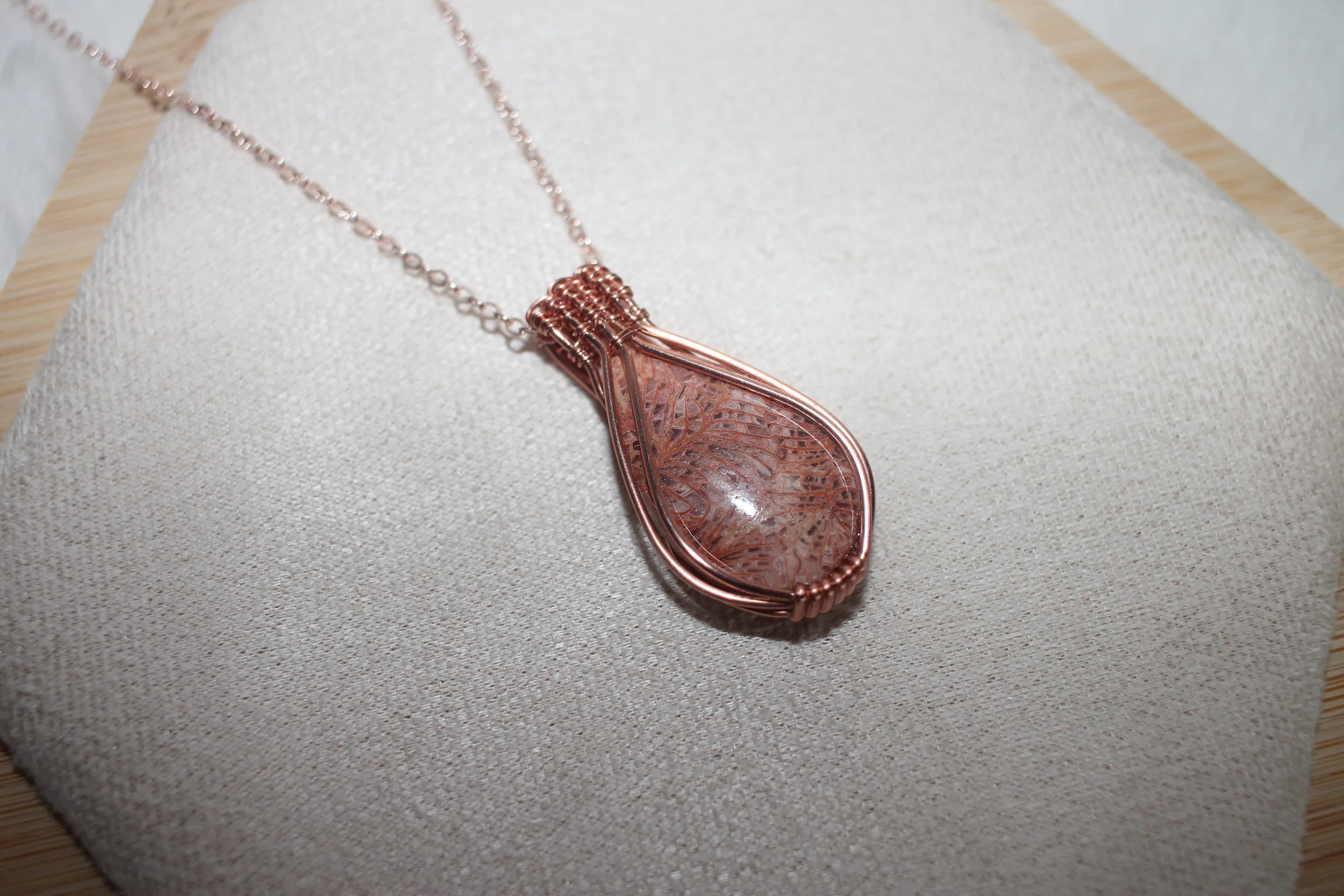 Petrified Coral Necklace Copper image 1