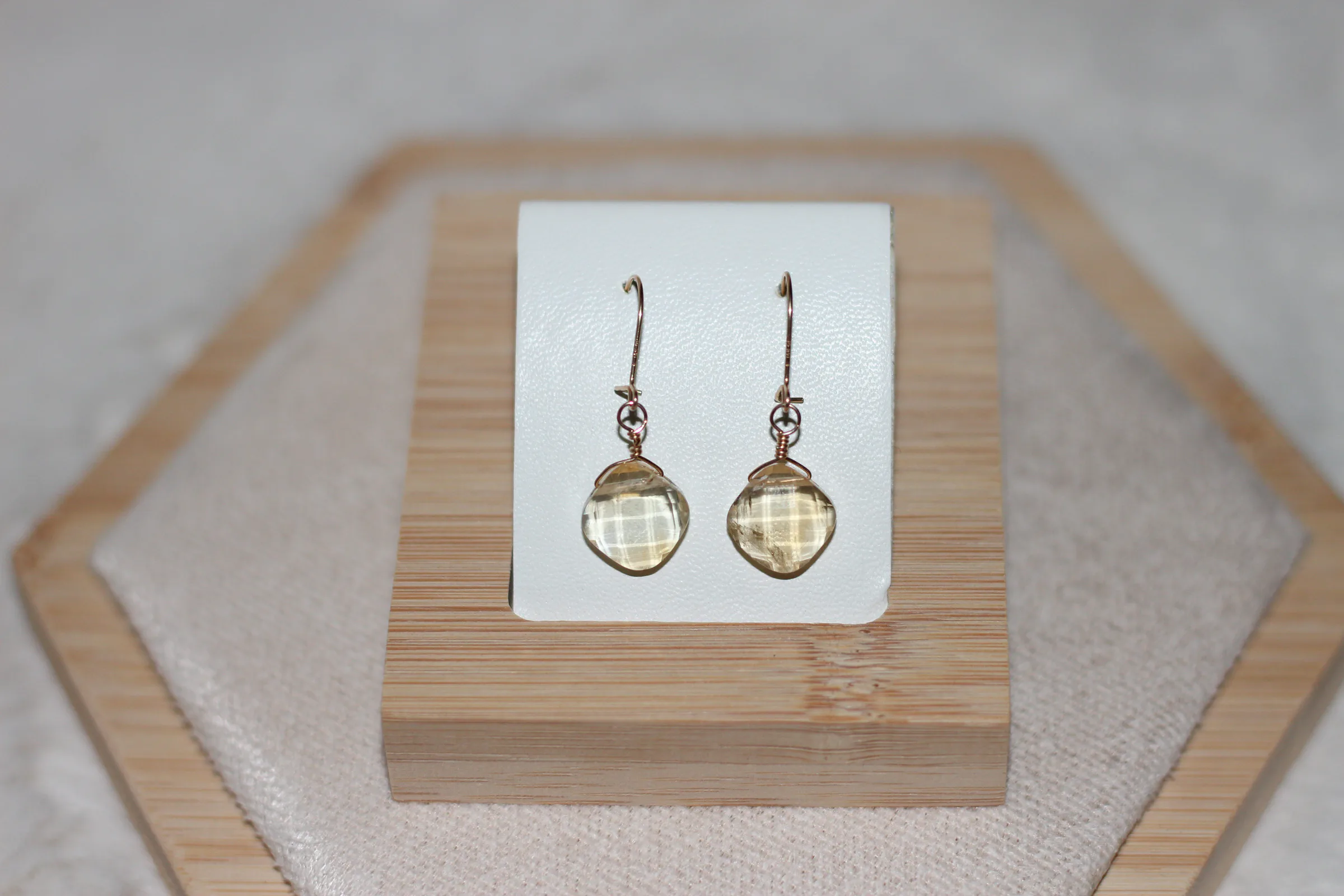 Citrine Earrings Gold Filled image 1