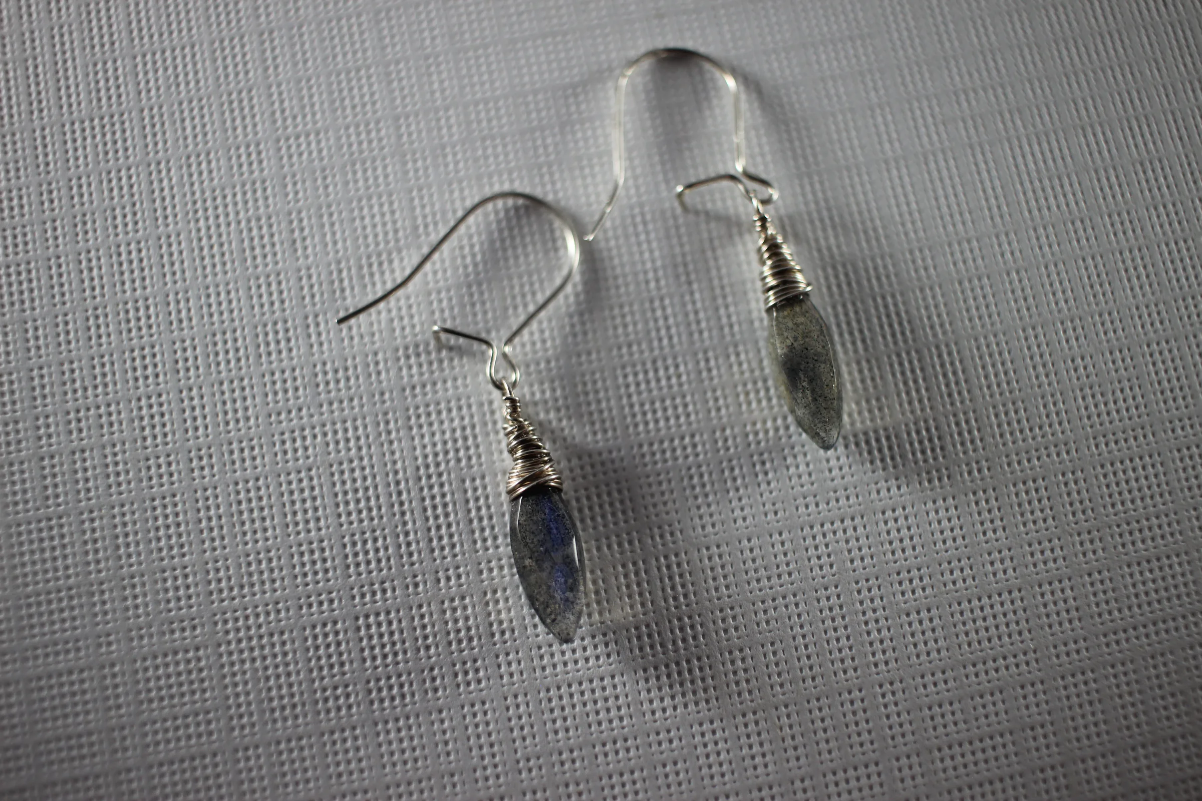 Labradorite Earrings Sterling Silver image 1