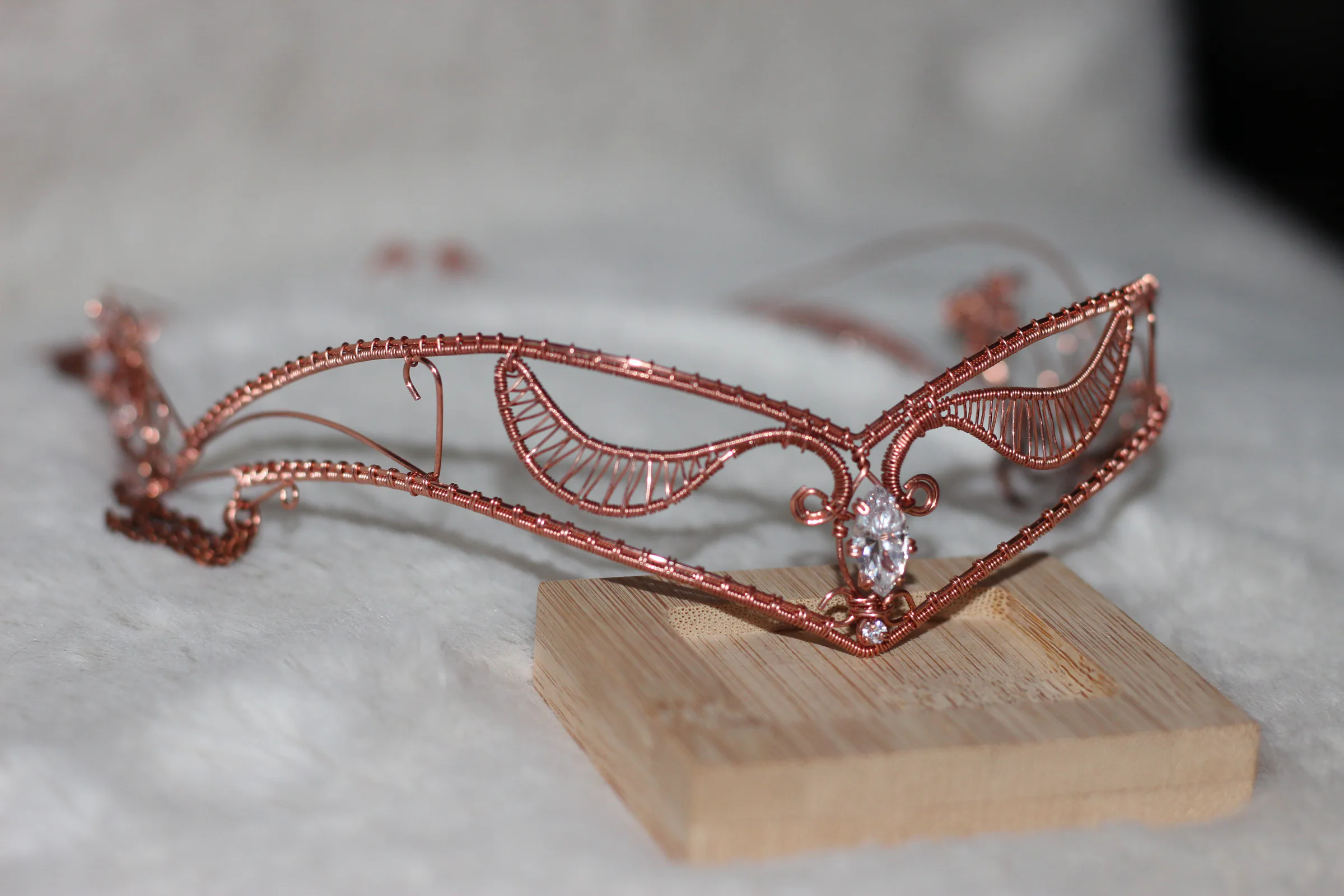Cubic Zirconia Tiara Copper