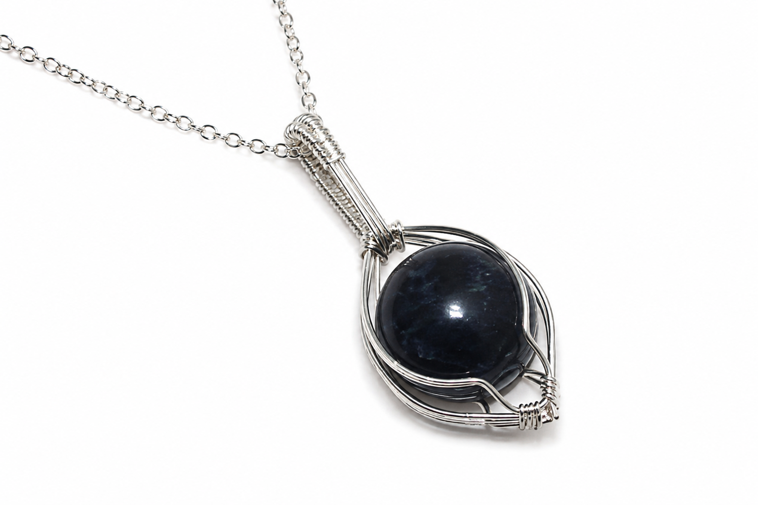 Amethyst Necklace Argentium Stelring Silver image 1