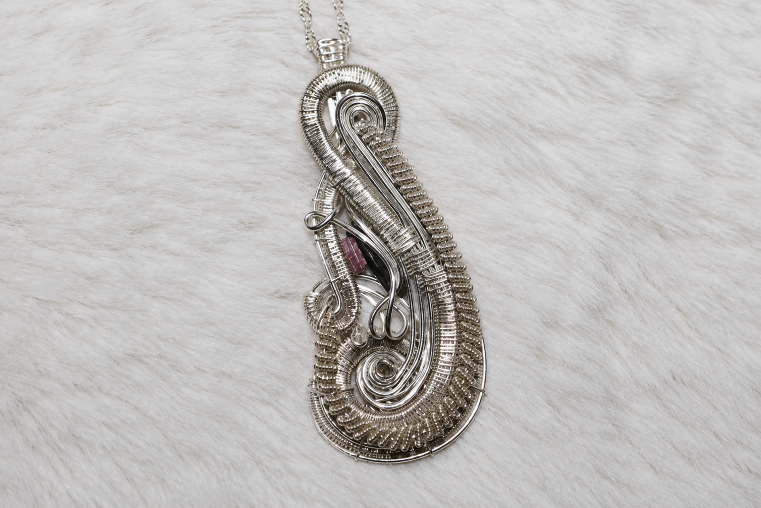 Multi Tourmaline Necklace Silver Filled image 1
