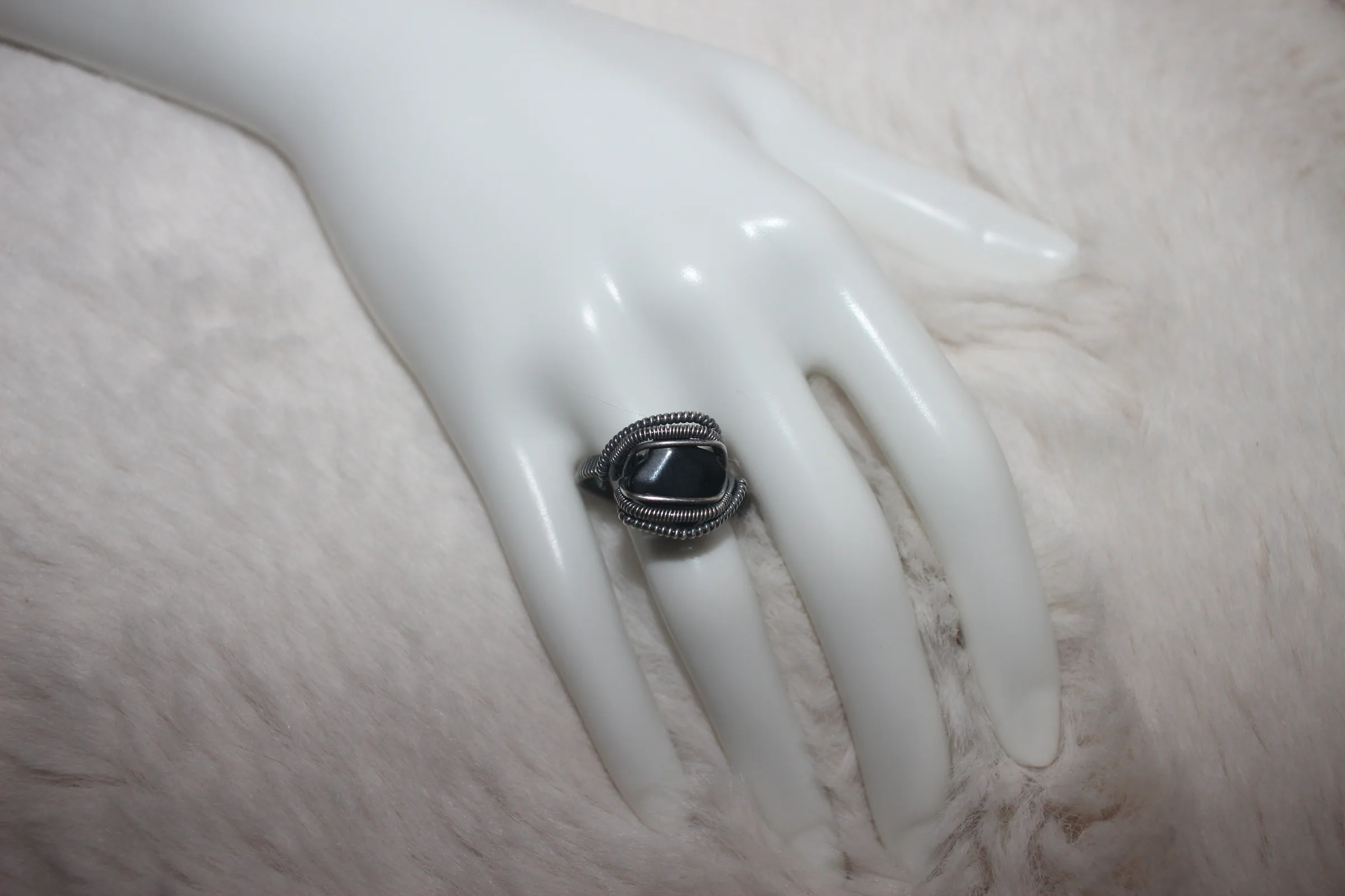 Onyx Ring Argentium Sterling Silver image 2