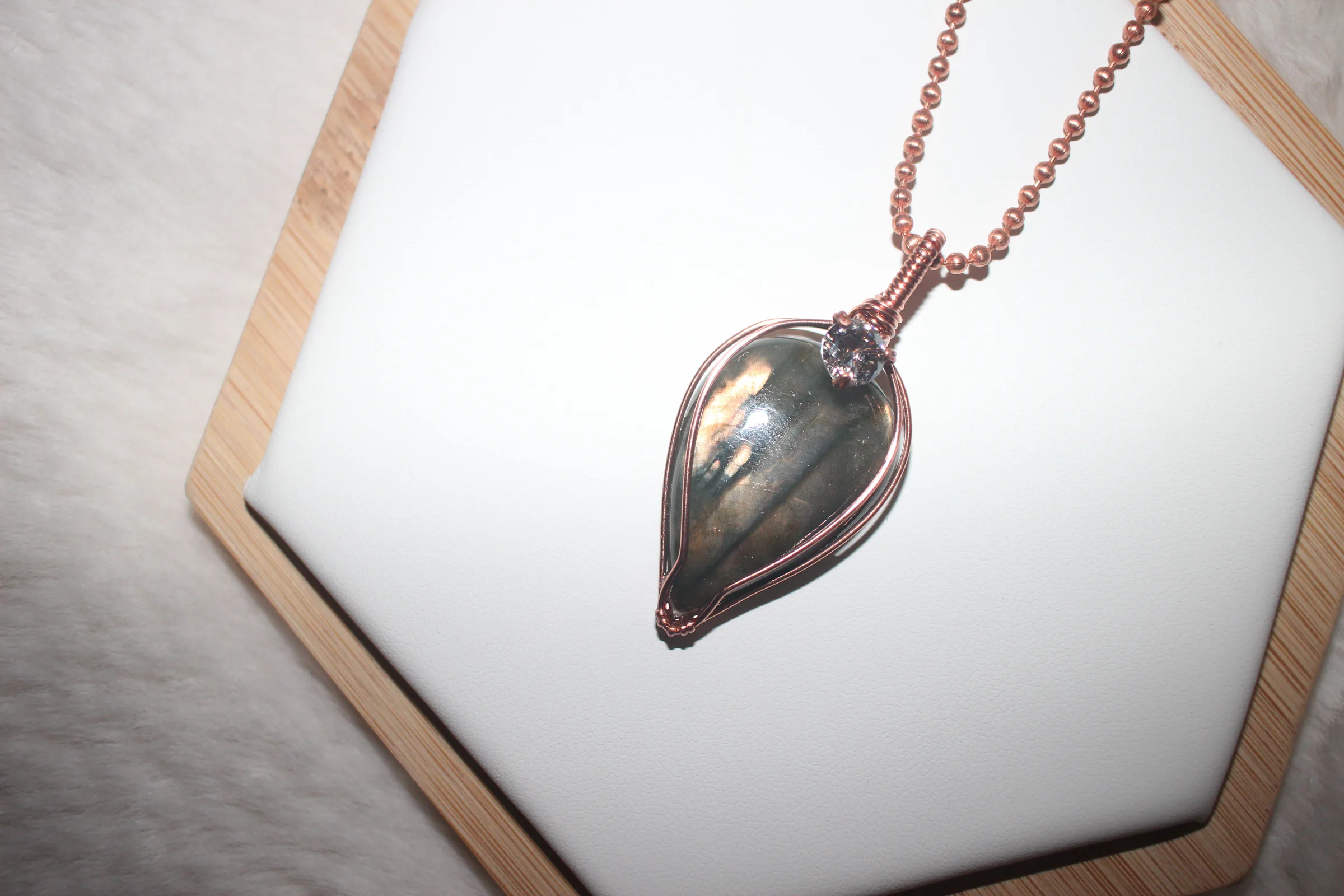Labradorite Necklace Copper image 2