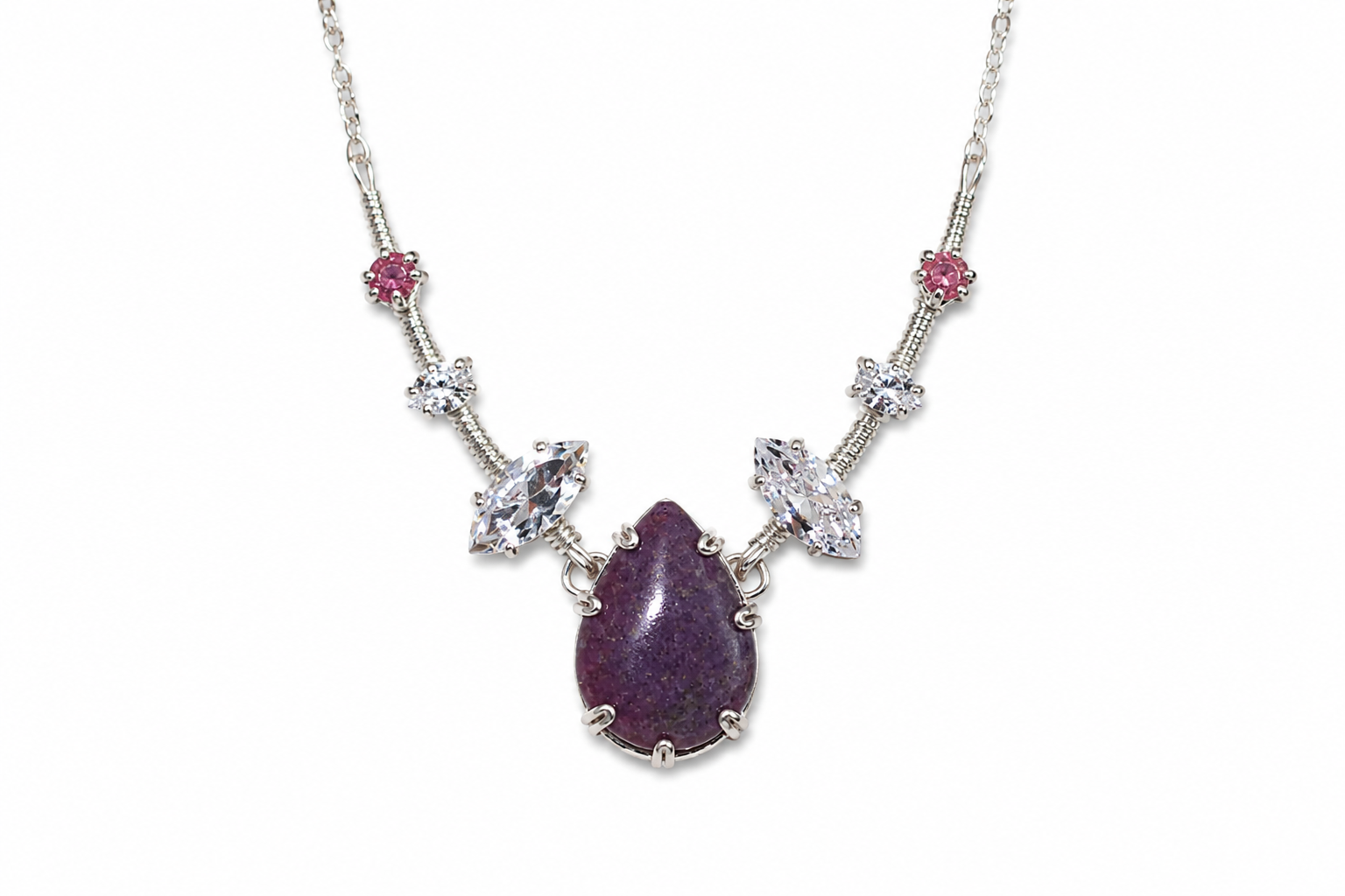 Jasper Necklace Silver Filled