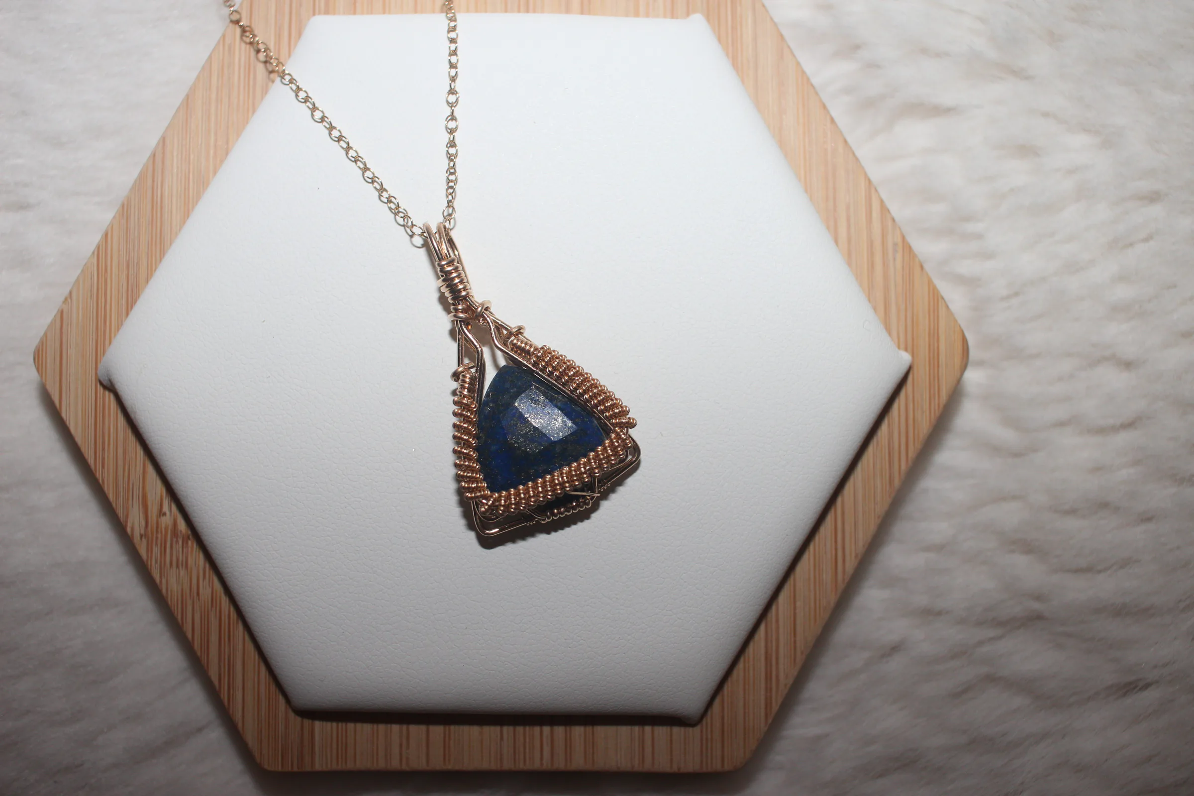 Lapis Necklace Gold Filled image 2