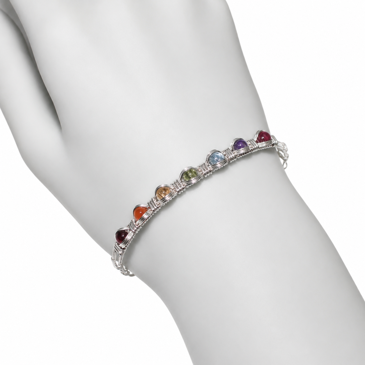 Chakra Bracelet Silver Filled image 1