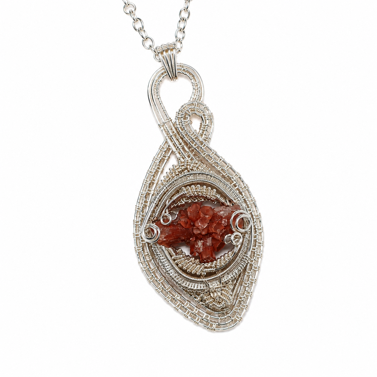 Aragonite Necklace Silver Filled image 1