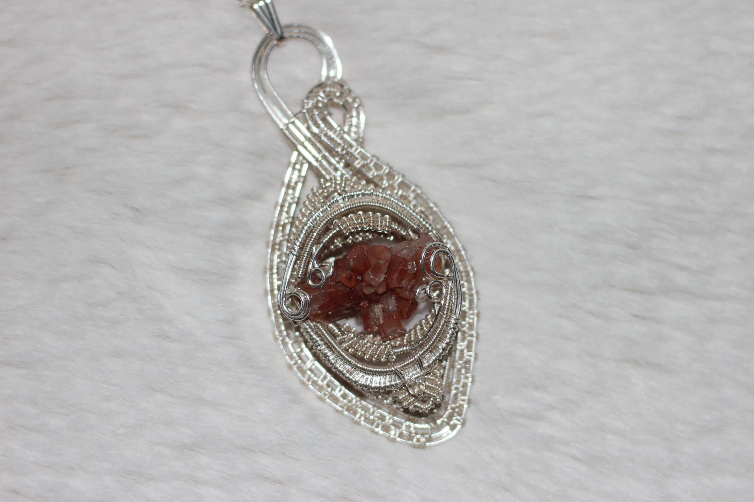 Aragonite Necklace Silver Filled image 2