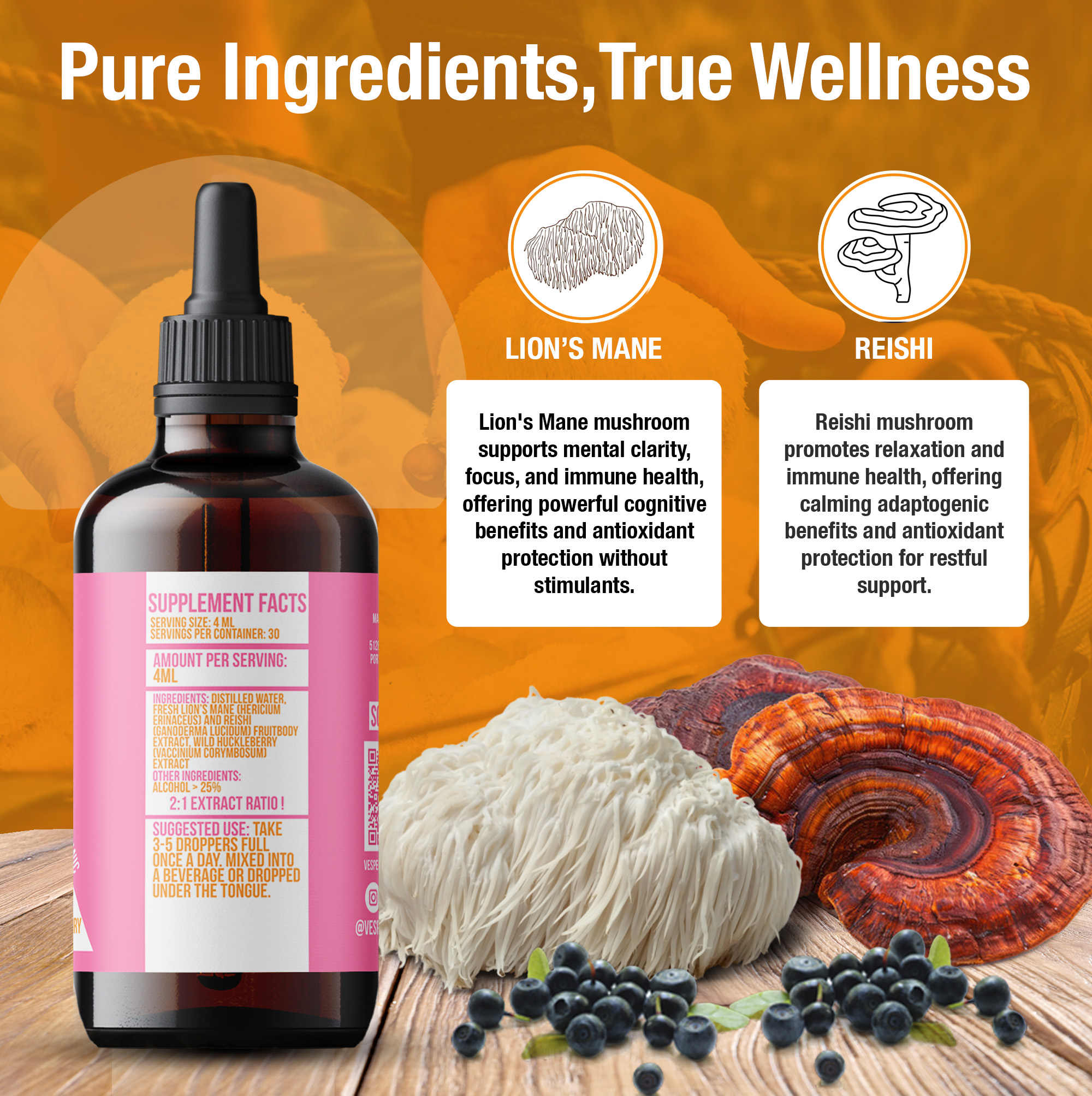 Pink Freud Reishi and Lion's Mane Blend - (4oz./120ML) image 4
