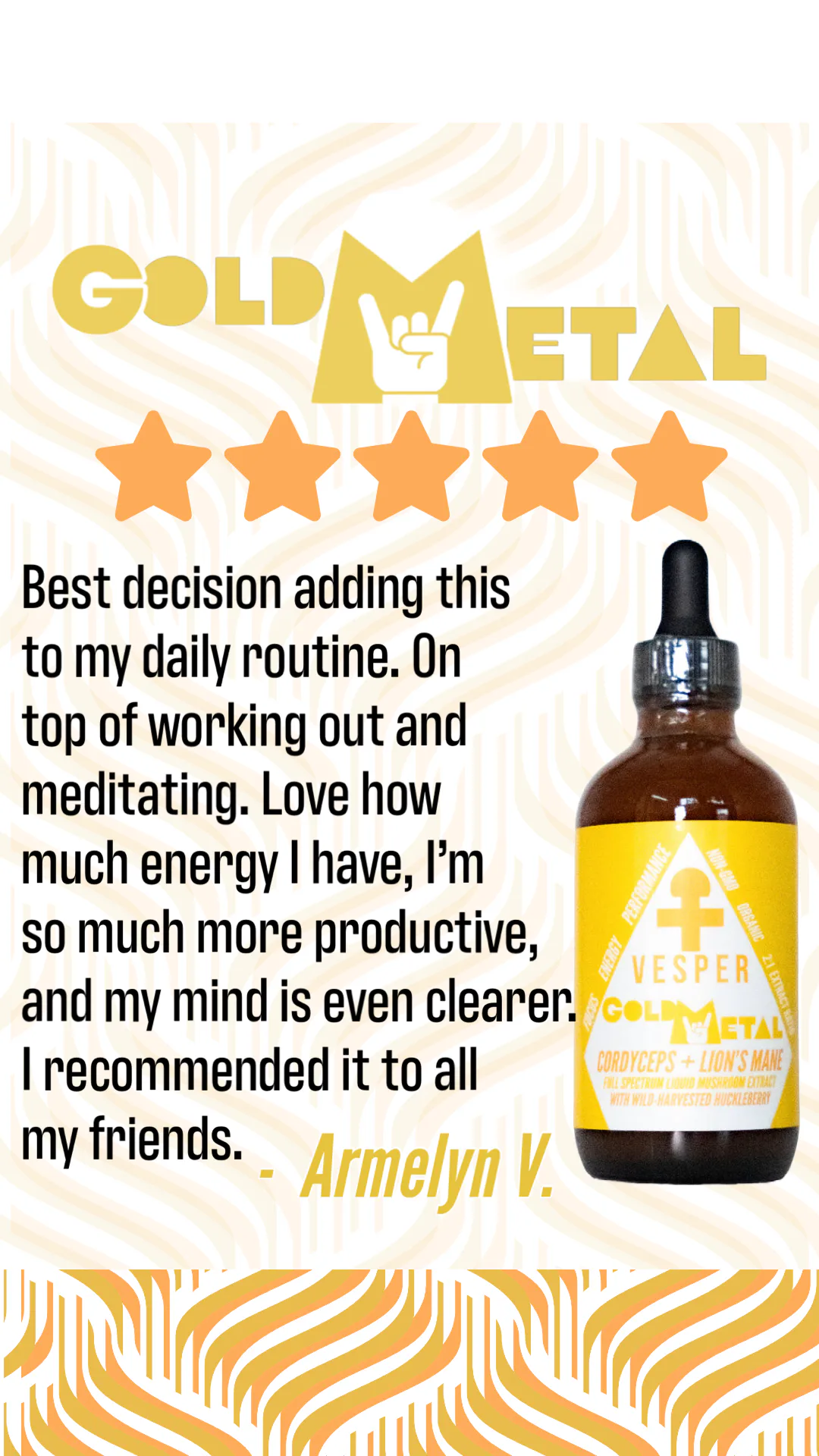 Gold Metal - Cordyceps and Lion's Mane Blend - (4oz./120ML) image 4