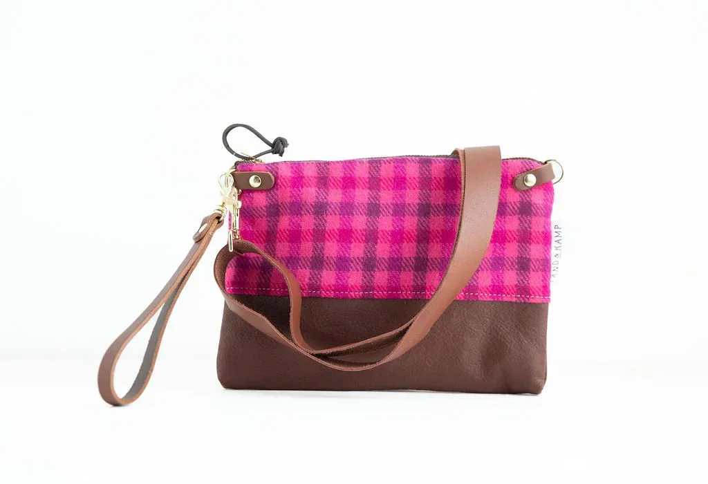 3-in-1 Wristlet in Pink Plaid Wool image 2