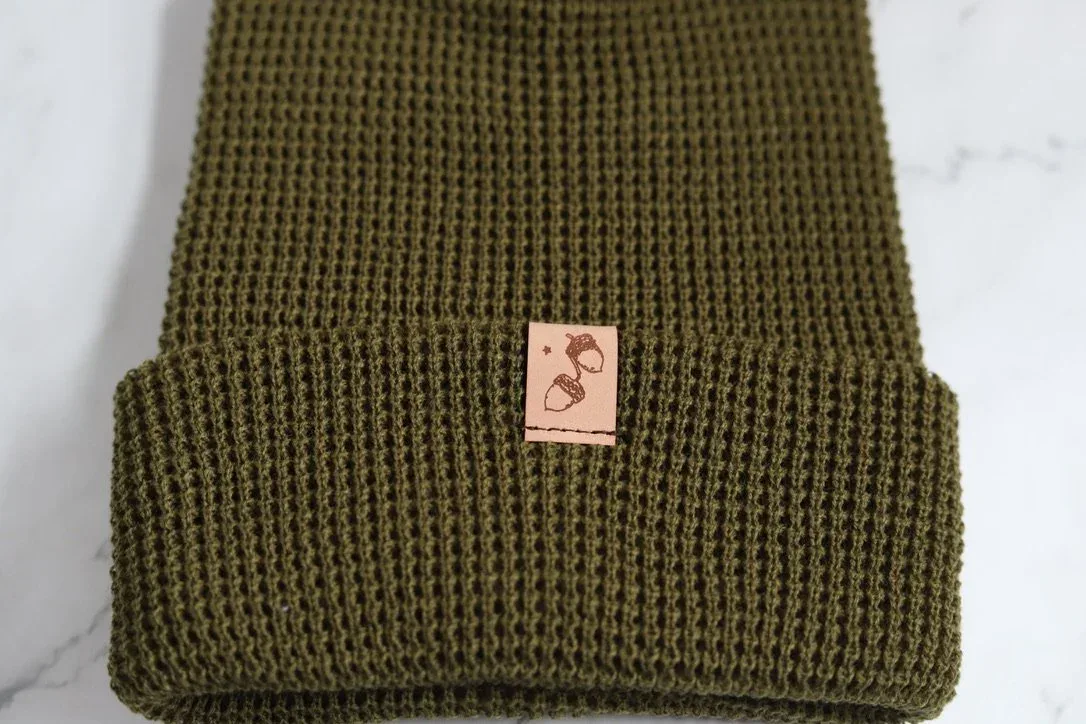Avocado Waffle Knit Beanie image 2
