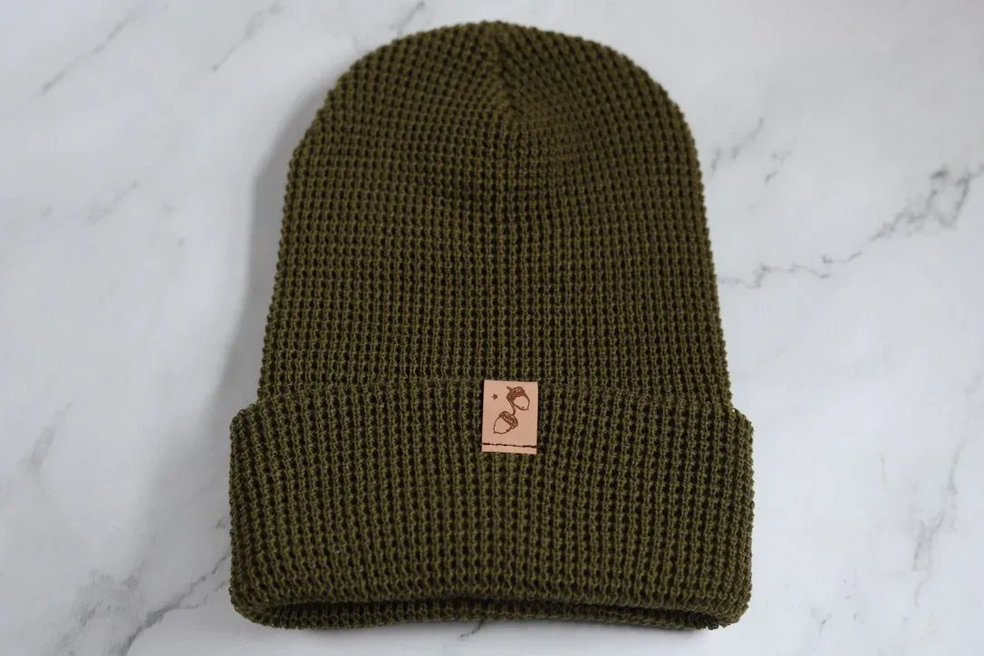 Avocado Waffle Knit Beanie image 1