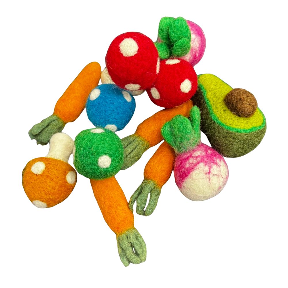 Veggie Cat Toy | Wool | Sprayed with Catnip image 1