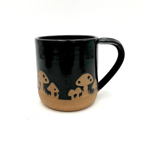 Ruby Farms Mushroom Mug - Black