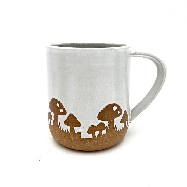 Ruby Farms Mushroom Mug - White