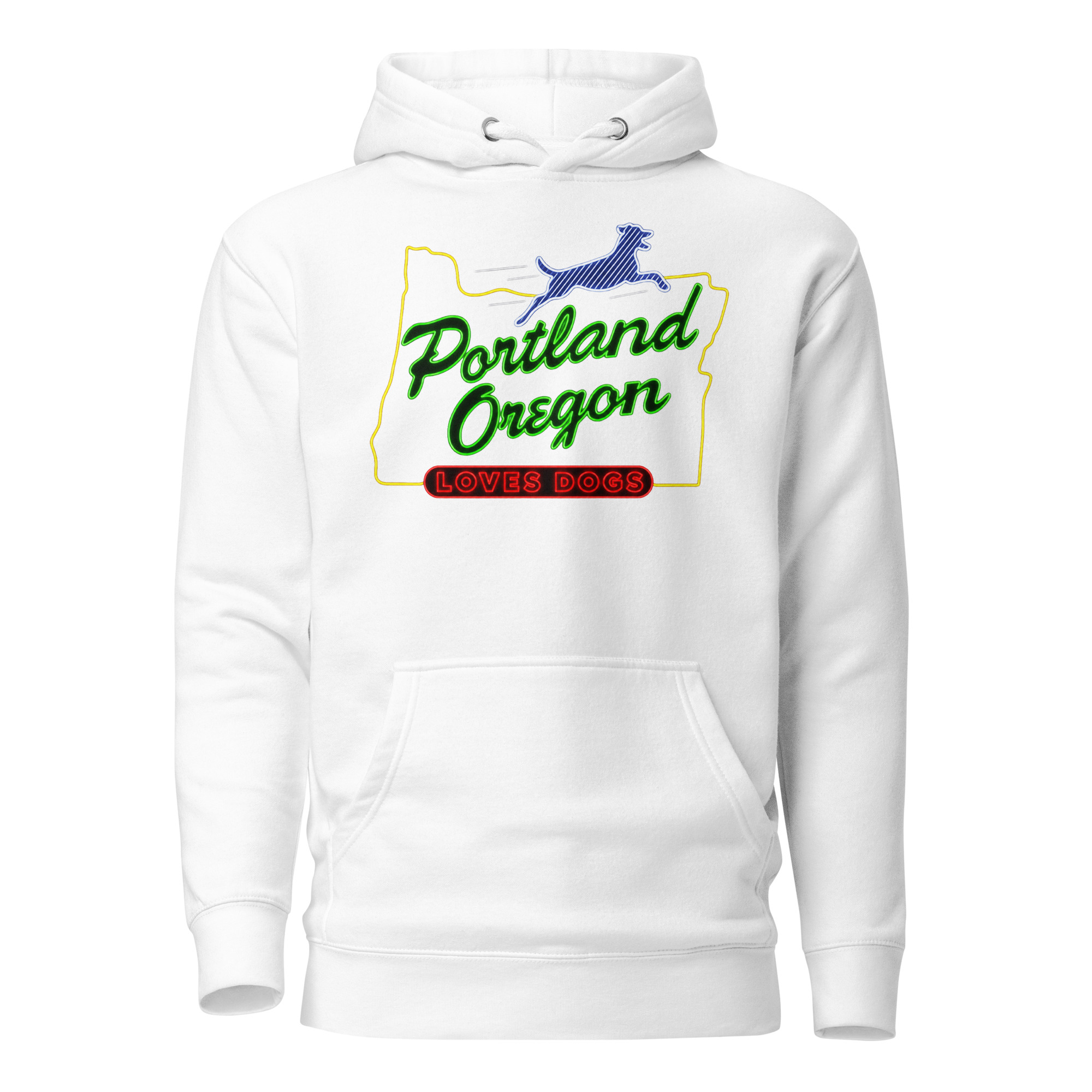 Portland Oregon Loves Dogs - Unisex Hoodie image 1