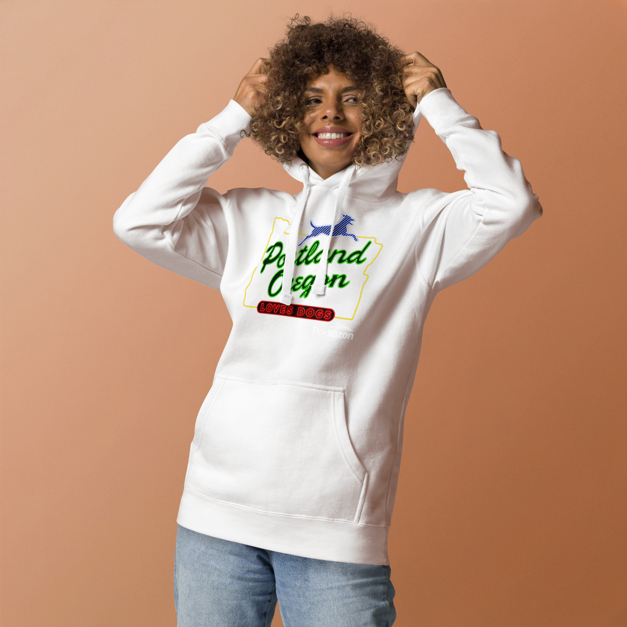 Portland Oregon Loves Dogs - Unisex Hoodie image 5