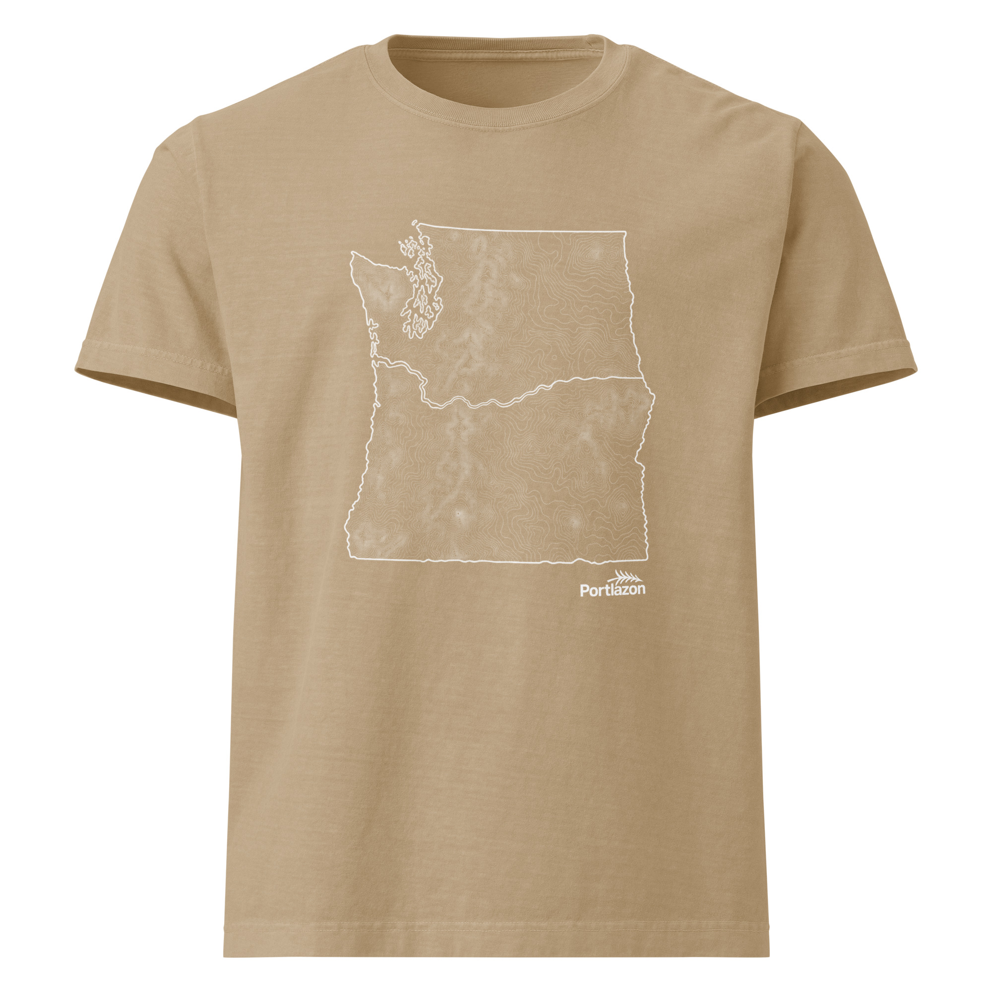 PNW - Oregon and Washington Topographical Map - Unisex oversized t-shirt image 3