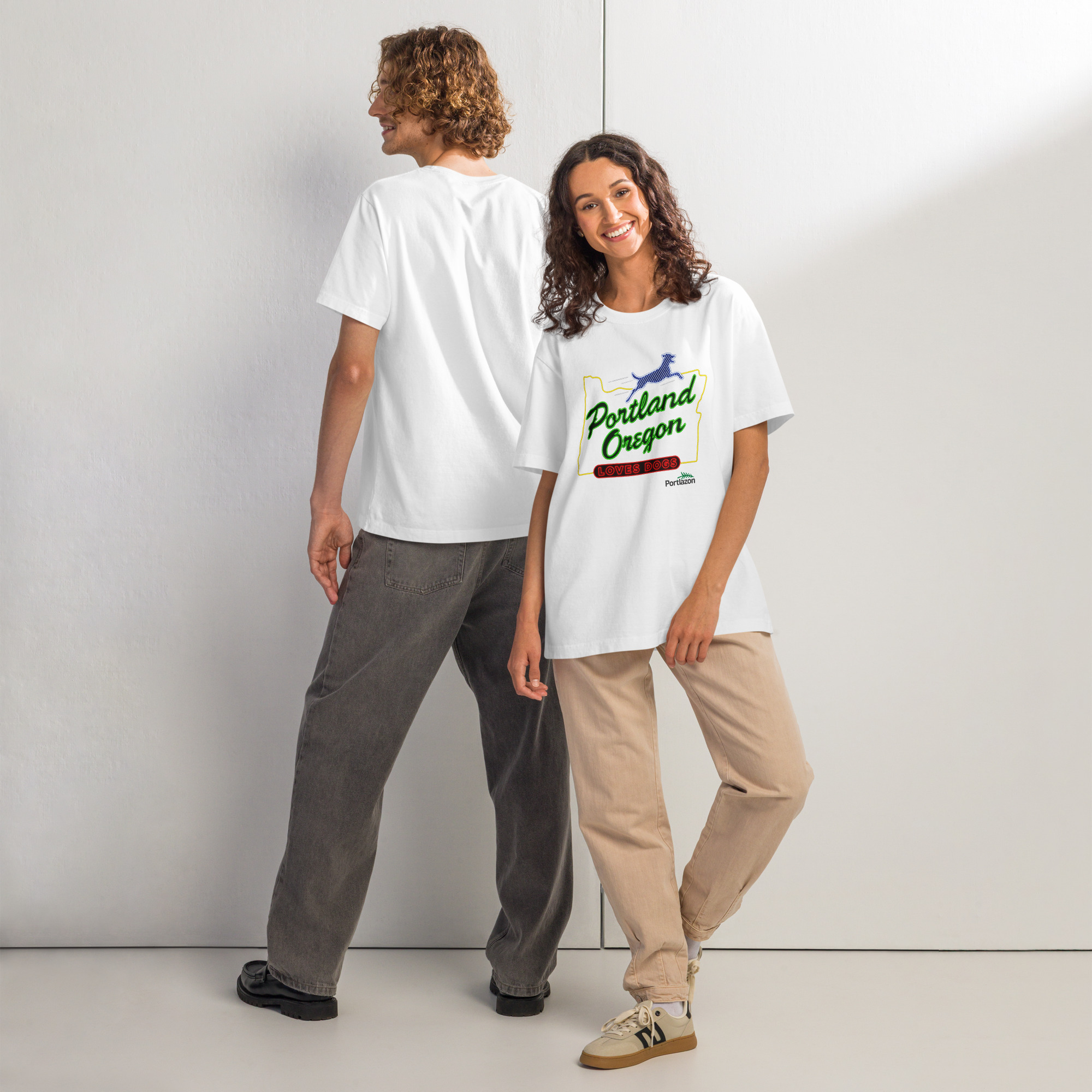 Portland Oregon Loves Dogs - Unisex oversized t-shirt image 2