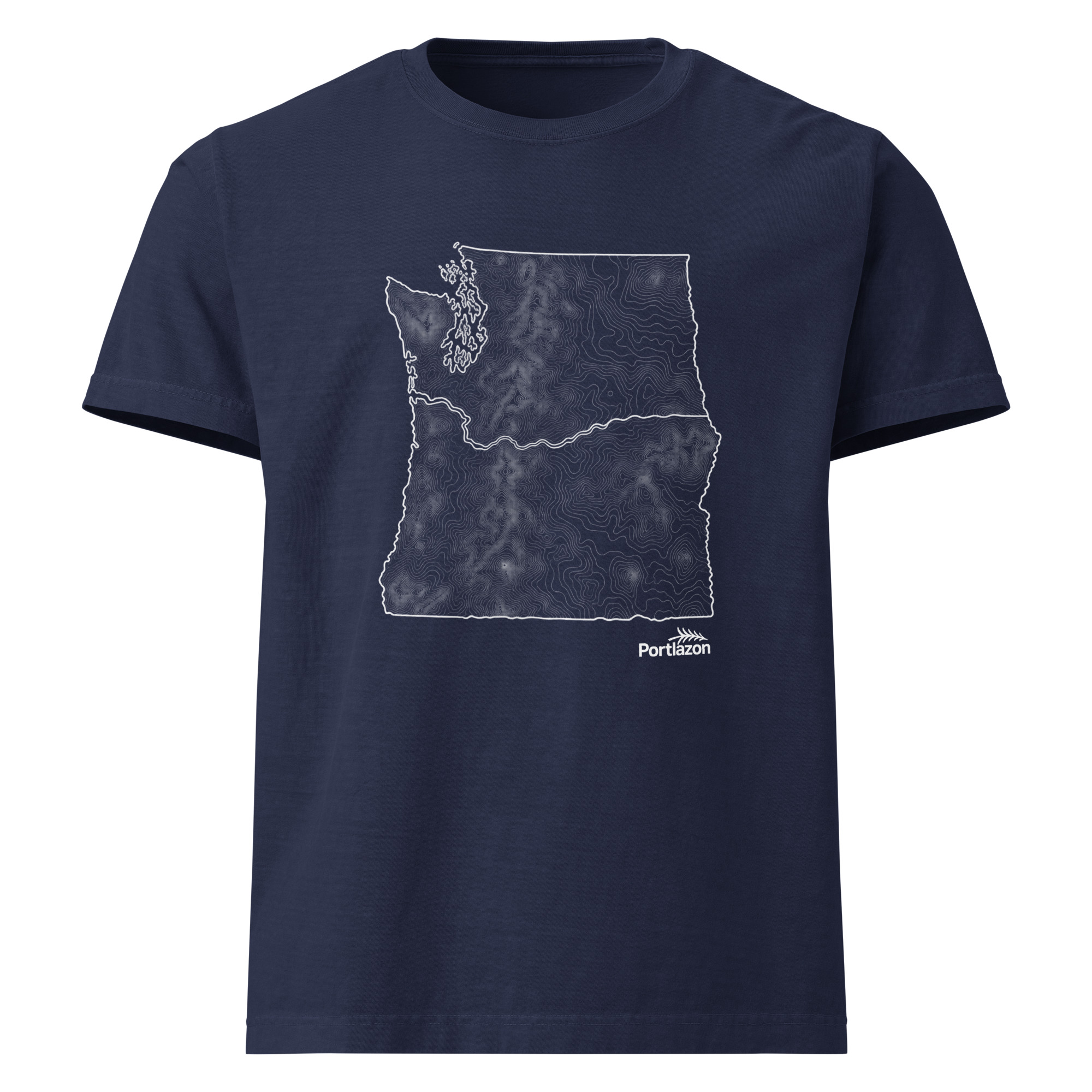 PNW - Oregon and Washington Topographical Map - Unisex oversized t-shirt image 4