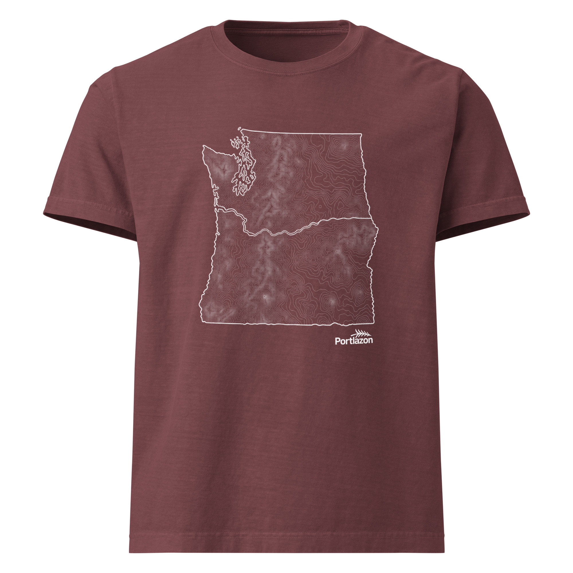 PNW - Oregon and Washington Topographical Map - Unisex oversized t-shirt image 5