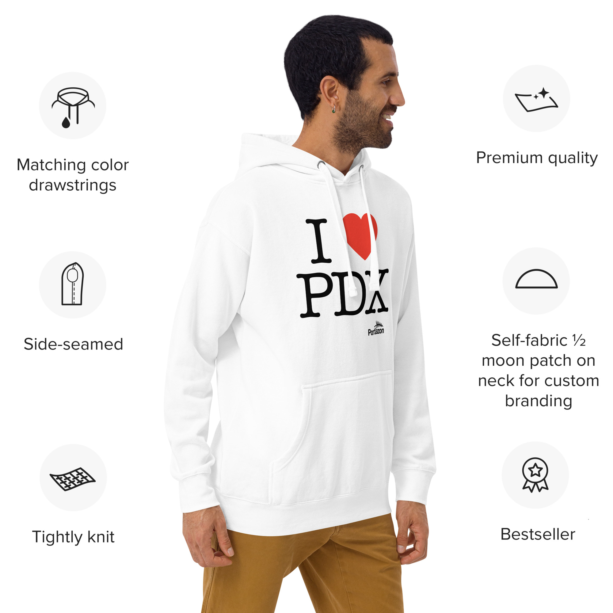 I Heart PDX - Unisex Hoodie image 2