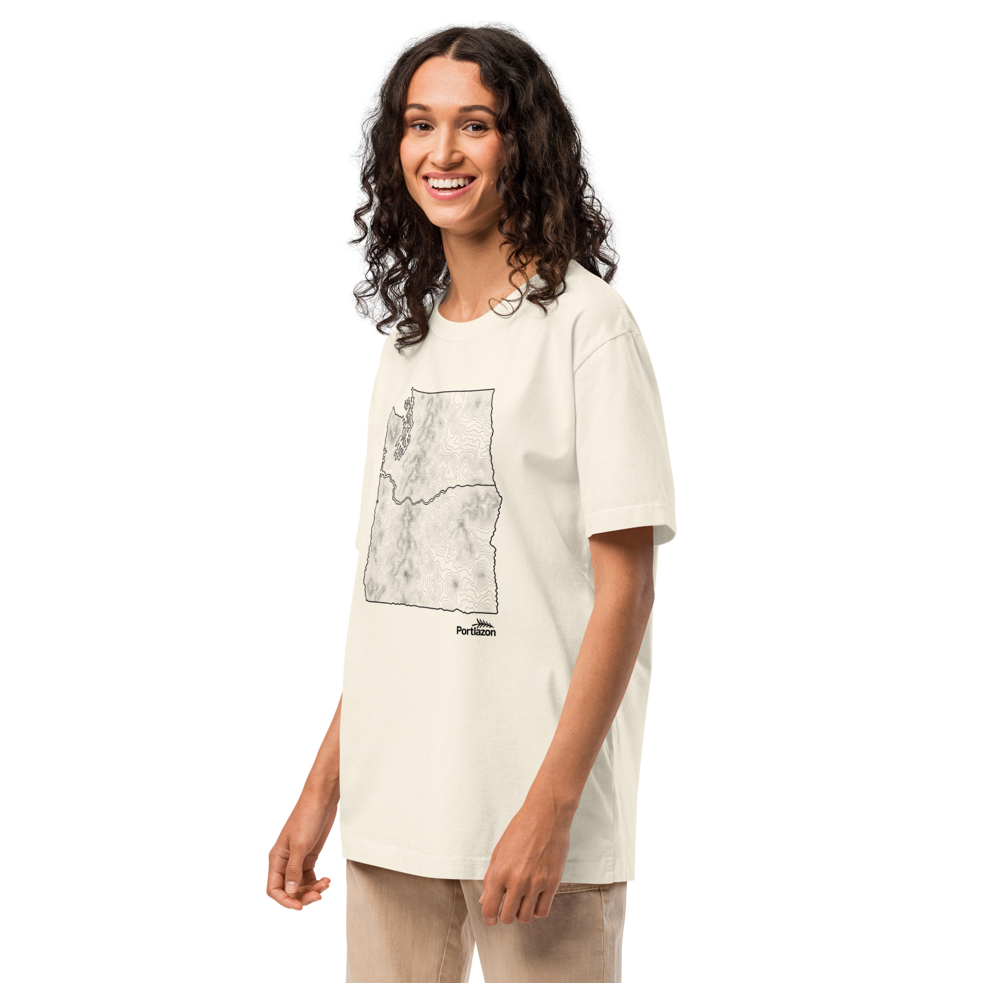 PNW - Oregon and Washington - Topographical - Unisex oversized t-shirt image 5