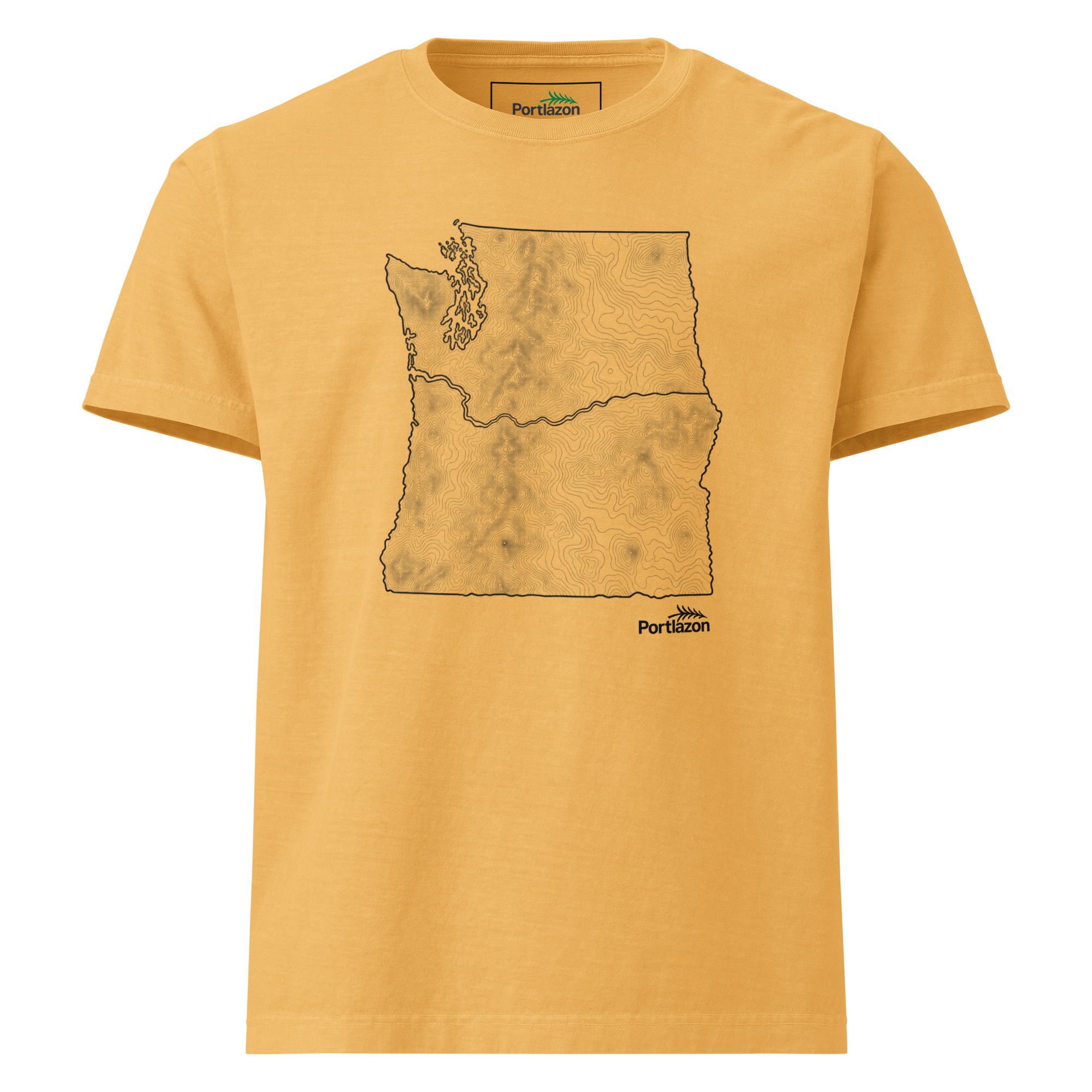 PNW - Oregon and Washington - Topographical - Unisex oversized t-shirt image 1