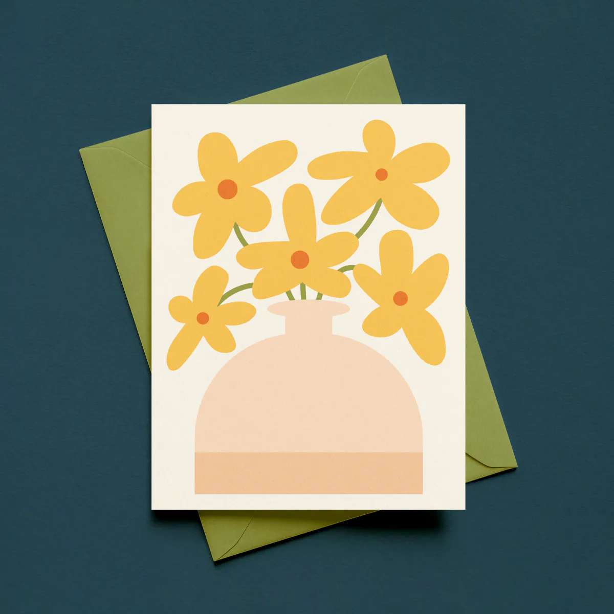 Yellow Flowers in Pot Card image 1