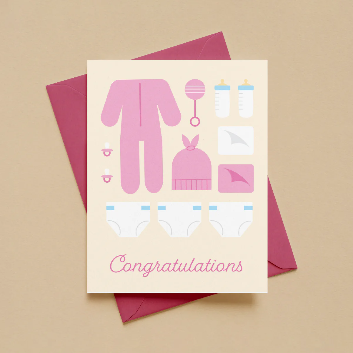 Congratulations Baby Girl Card image 1