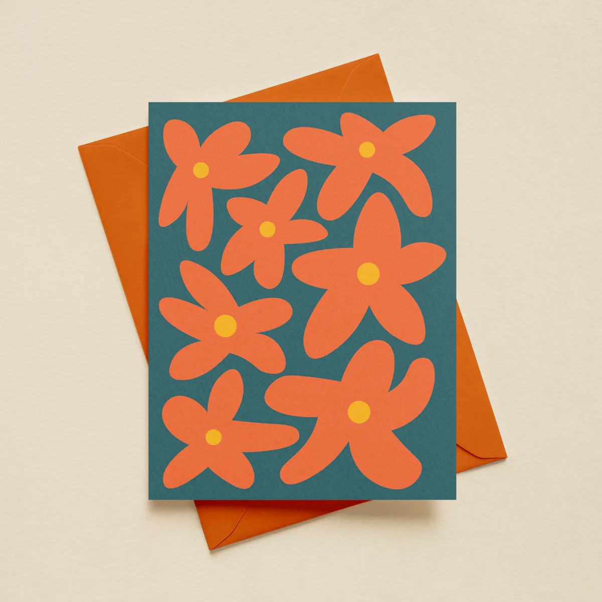Orange Flowers Card image 1