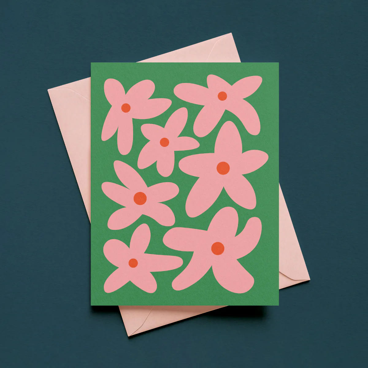 Pink Flowers Card image 1